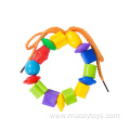 BOX-50 Color Plastic Wood Beads